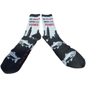 THE GODFATHER He Sleeps With The Fishes Novelty Socks one‎ size